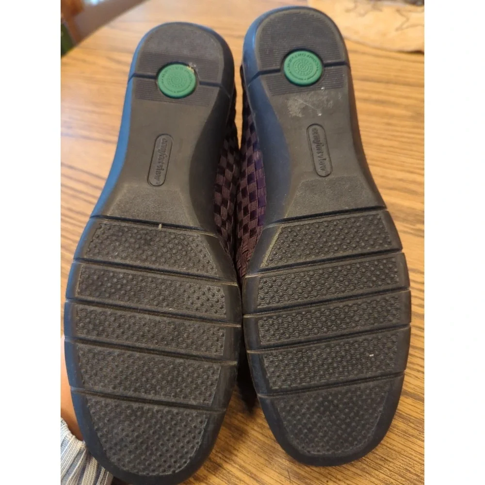 Comfortview Bethany Shoes Women 10 Wide Loafer Slip on Flat Woven Stretch Spring